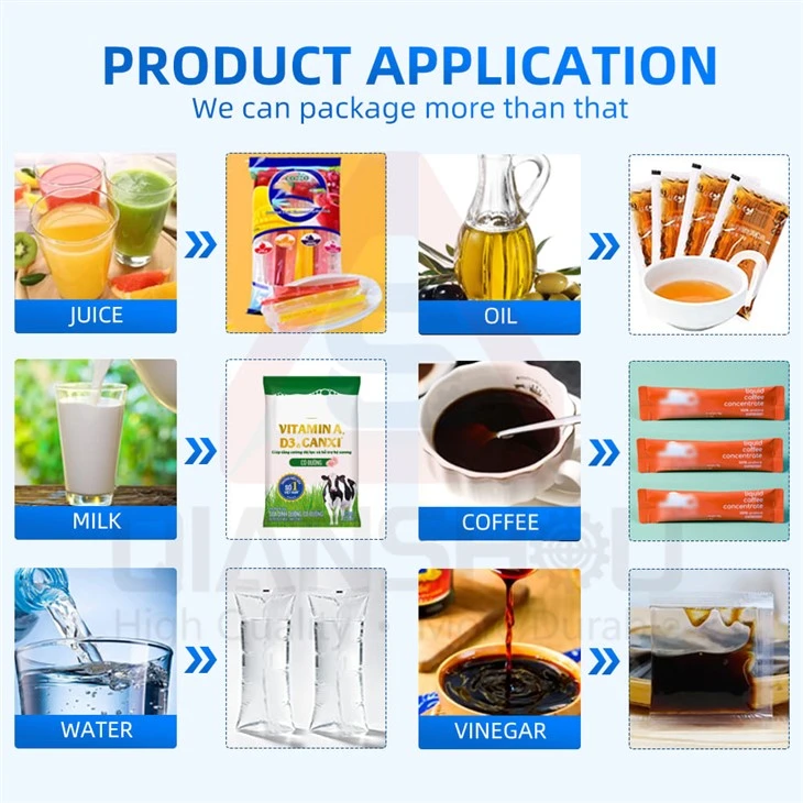 Liquid Sachet Packing Machine Product Application